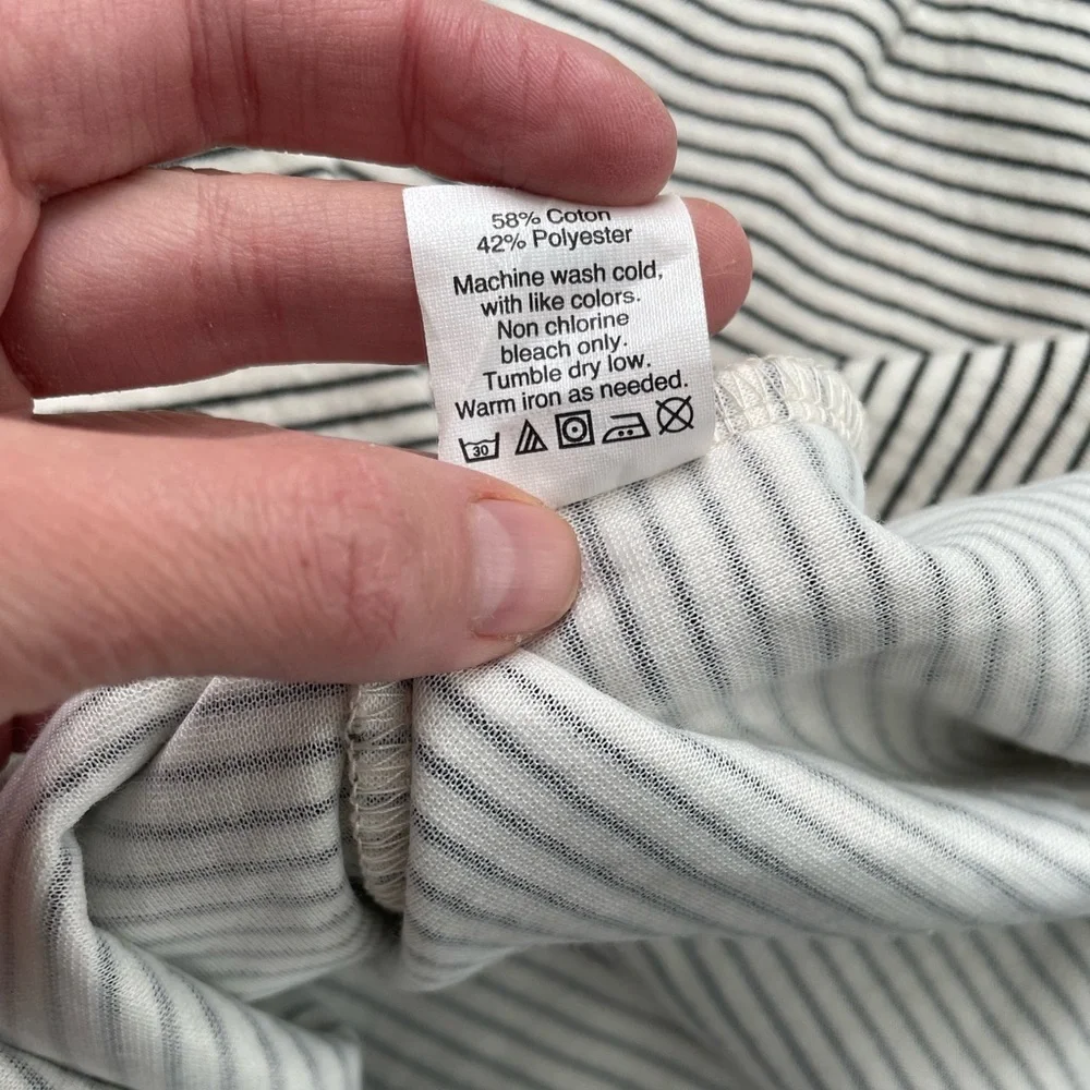 J. Crew Gray Sheath Dress with Bell Sleeves Medium size black and white cotton - Picture 10 of 15